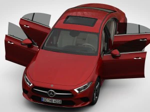 mercedes-benz cls 2019 detailed interior 3D Model
