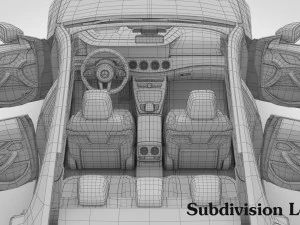 mercedes-benz cls 2019 detailed interior 3D Model