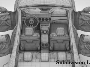 mercedes-benz cls 2019 detailed interior 3D Модель