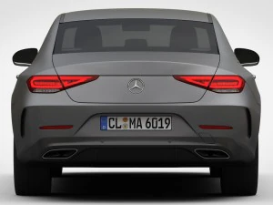 mercedes-benz cls amg line 2019 int&eacute;rieur d&eacute;taill&eacute; Modèle 3D