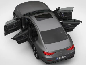mercedes-benz cls amg line 2019 int&eacute;rieur d&eacute;taill&eacute; Modèle 3D