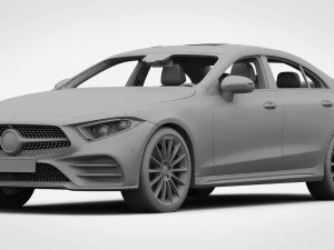 mercedes-benz cls amg line 2019 int&eacute;rieur d&eacute;taill&eacute; Modèle 3D