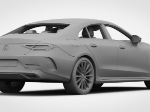 mercedes-benz cls amg line 2019 detailed interior 3D 모델