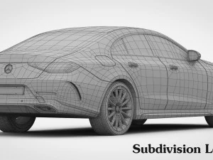 mercedes-benz cls amg line 2019 int&eacute;rieur d&eacute;taill&eacute; Modèle 3D