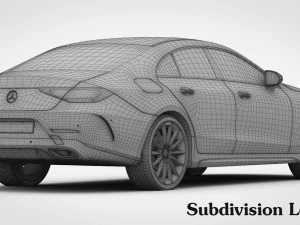 mercedes-benz cls amg line 2019 int&eacute;rieur d&eacute;taill&eacute; Modèle 3D