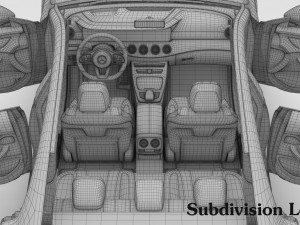 mercedes-benz cls amg line 2019 detailed interior 3D 모델