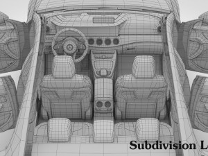 mercedes-amg cls 2019 detailed interior Model 3D