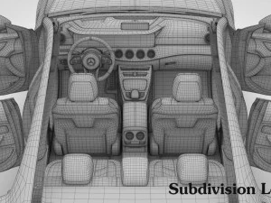 mercedes-amg cls 2019 detailed interior 3D Model