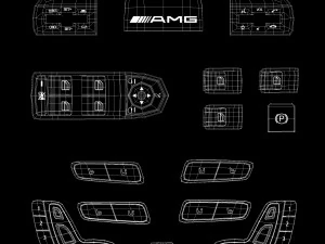mercedes-amg cls 2019 detailed interior 3D Model