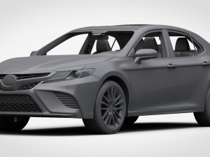 toyota camry xse 2018 detailed interior 3D 模型