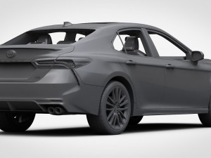 toyota camry xse 2018 detailed interior 3D 模型