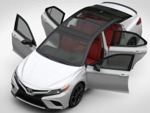 toyota camry xse v6 2018 detaied interior 3D Model