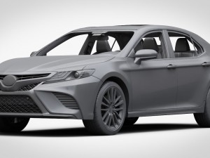 toyota camry xse v6 2018 detaied interior 3D 模型