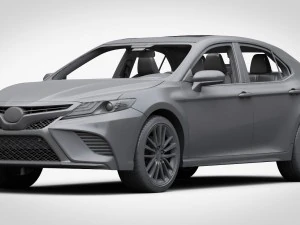 toyota camry xse v6 2018 detaied interior 3D Model