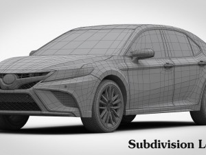 toyota camry xse v6 2018 detaied interior 3D 模型
