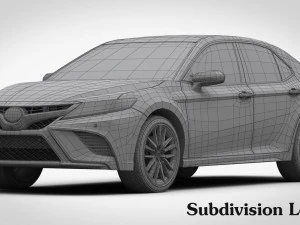 toyota camry xse v6 2018 detaied interior 3D Model