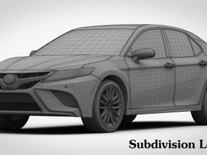 toyota camry xse v6 2018 detaied interior 3D 模型