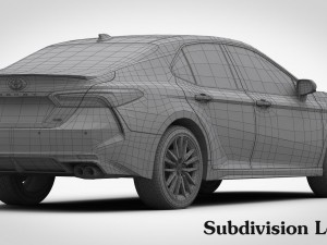 toyota camry xse v6 2018 detaied interior 3D 模型