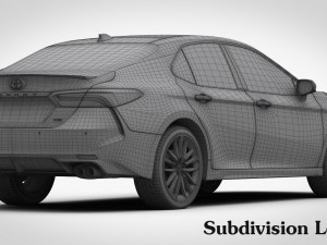 toyota camry xse v6 2018 detaied interior 3D 模型