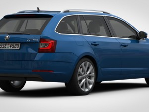 skoda octavia combi 2017 3D Model