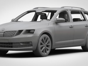 skoda octavia combi 2017 3D Model