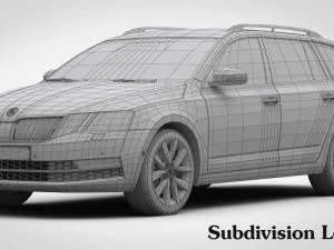 skoda octavia combi 2017 3D Model