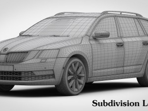 skoda octavia combi 2017 3D Model