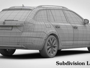 skoda octavia combi 2017 3D Model