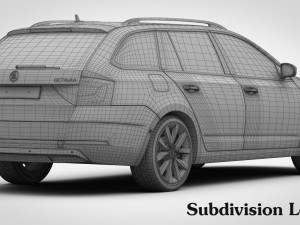 skoda octavia combi 2017 3D Model
