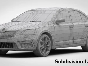 skoda octavia rs 2017 3D Model