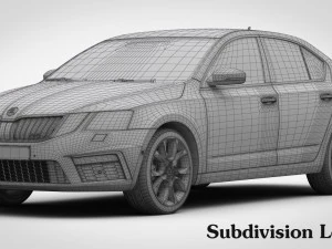 skoda octavia rs 2017 3D Model