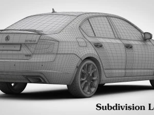 skoda octavia rs 2017 3D Model