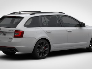 Skoda octavia combi rs 2017 3D 模型