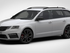 Skoda octavia combi rs 2017 3D 模型