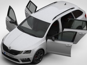 Skoda octavia combi rs 2017 3D 模型