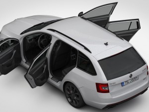 Skoda octavia combi rs 2017 3D 模型
