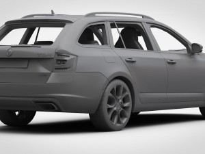 Skoda octavia combi rs 2017 3D 模型