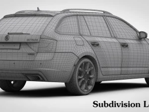 Skoda octavia combi rs 2017 3D Model