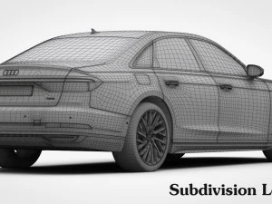 3d audi a8 2018 3D Model