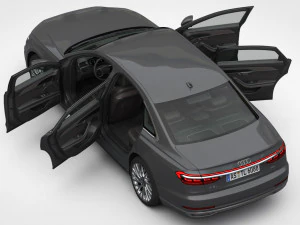 audi a8 long 2018 3D Model