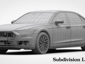 audi a8 long 2018 3D 模型