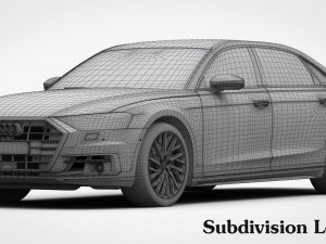 audi a8 long 2018 3D 模型