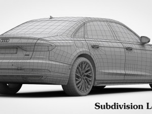 audi a8 long 2018 3D 模型