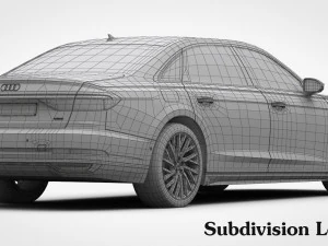audi a8 long 2018 3D Model