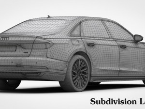 audi a8 long 2018 3D 模型