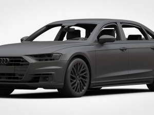 audi a8 long 2018 3D 模型