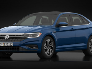 volkswagen jetta sel 2019 detailed interior 3D Model