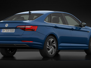 volkswagen jetta sel 2019 detailed interior 3D Model