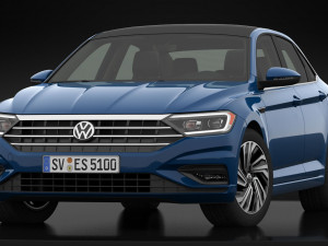 volkswagen jetta sel 2019 detailed interior 3D Model
