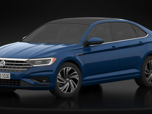 volkswagen jetta sel 2019 detailed interior 3D Model